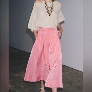 Zara Collection, Midi Skirt, Pink SZ M
